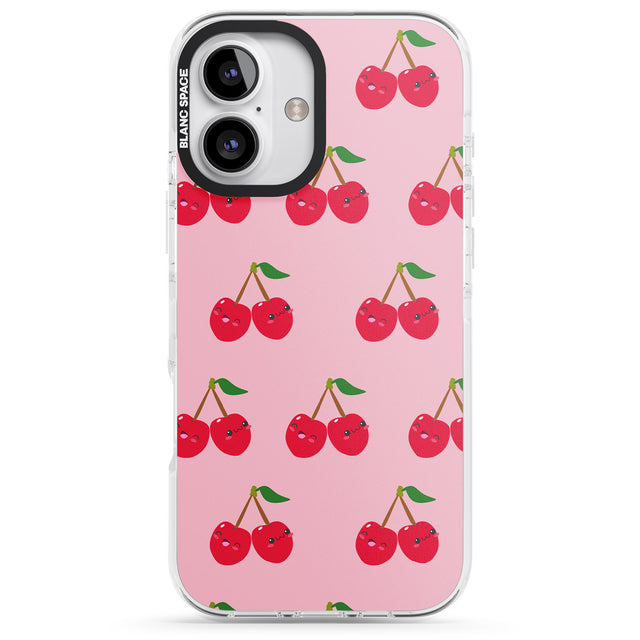 iPhone 16 Pro Max Cheeky Cherry Black Impact Phone Case