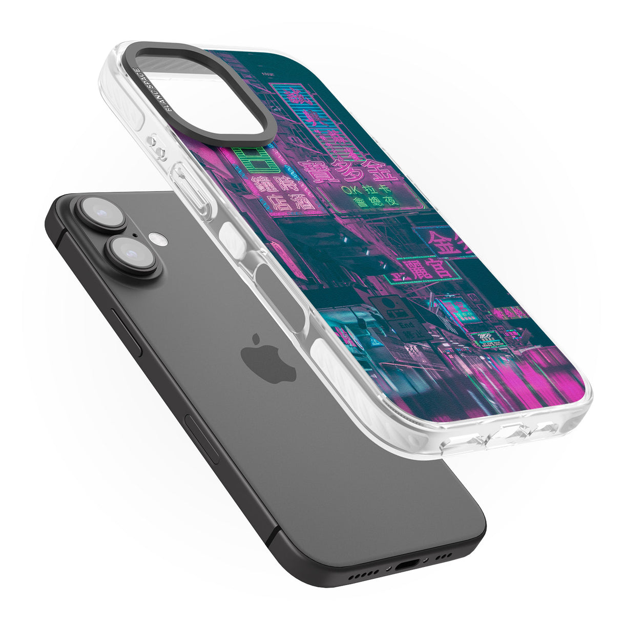 iPhone 16 Pro Max Rainy Reflections - Neon Cities Photographs Black Impact Phone Case