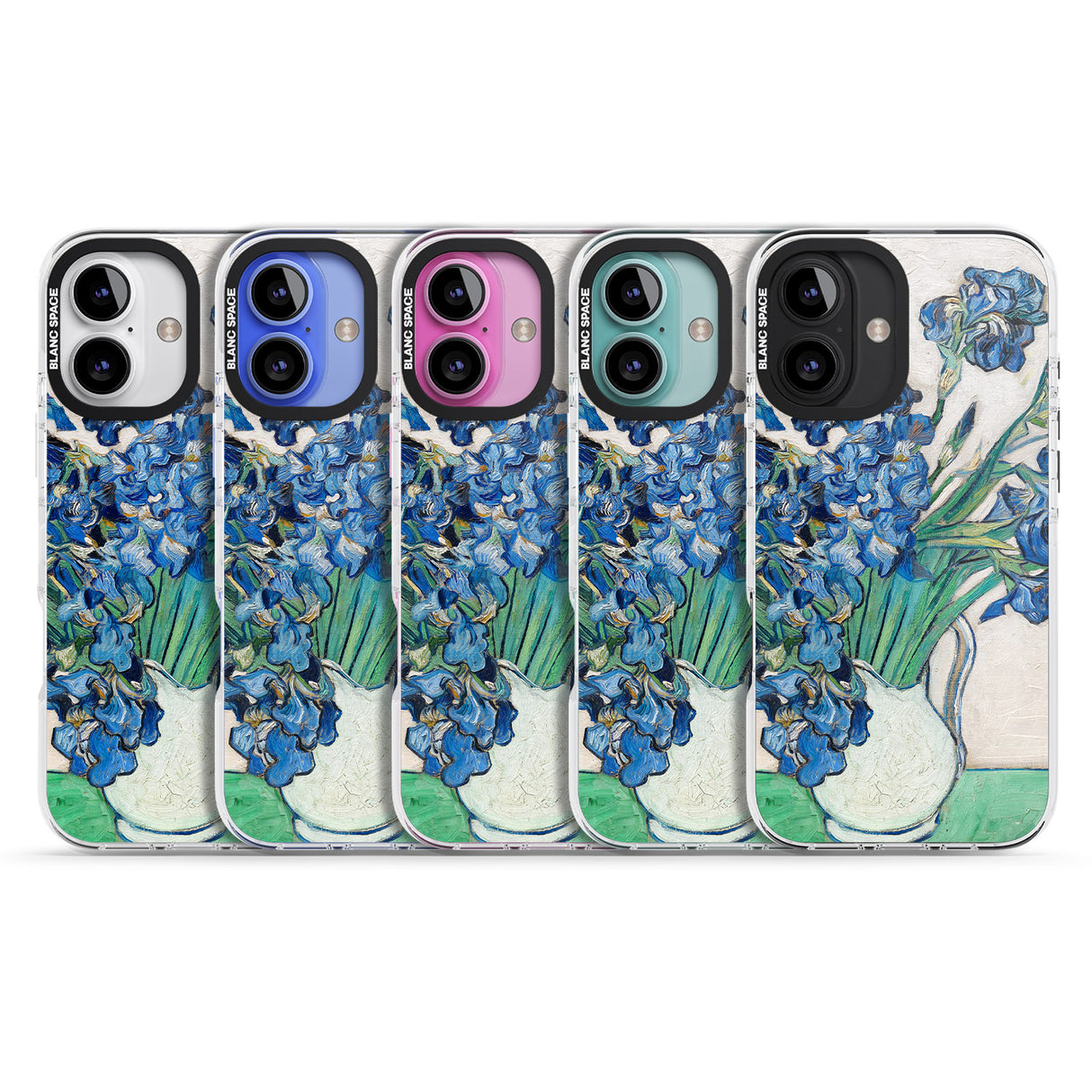 iPhone 16 Pro Max Irises by Vincent Van Gogh Black Impact Phone Case