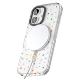 iPhone 16 Pro Max Small Confetti Print Clear Black Impact Phone Case