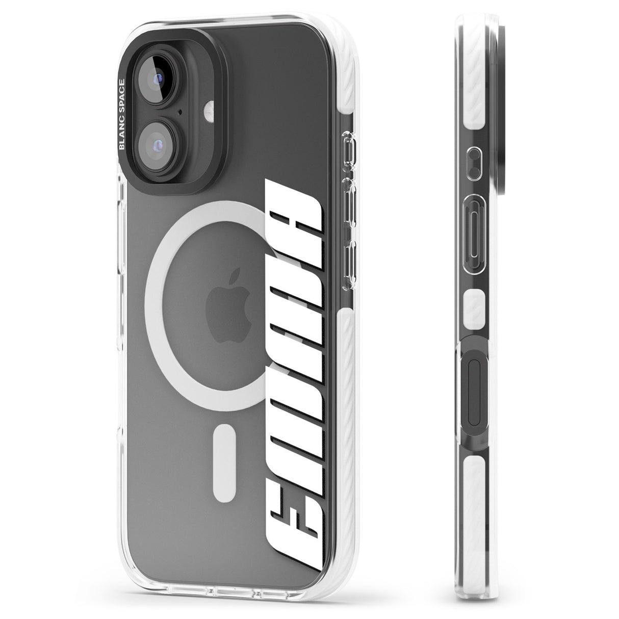 iPhone 16 Pro Max Personalised Clear Text 4B Black Impact Phone Case