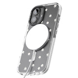 iPhone 16 Pro Max Painted Daises on Transparent Black Impact Phone Case