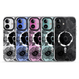 iPhone 16 Pro Max Black Flowers Black Impact Phone Case