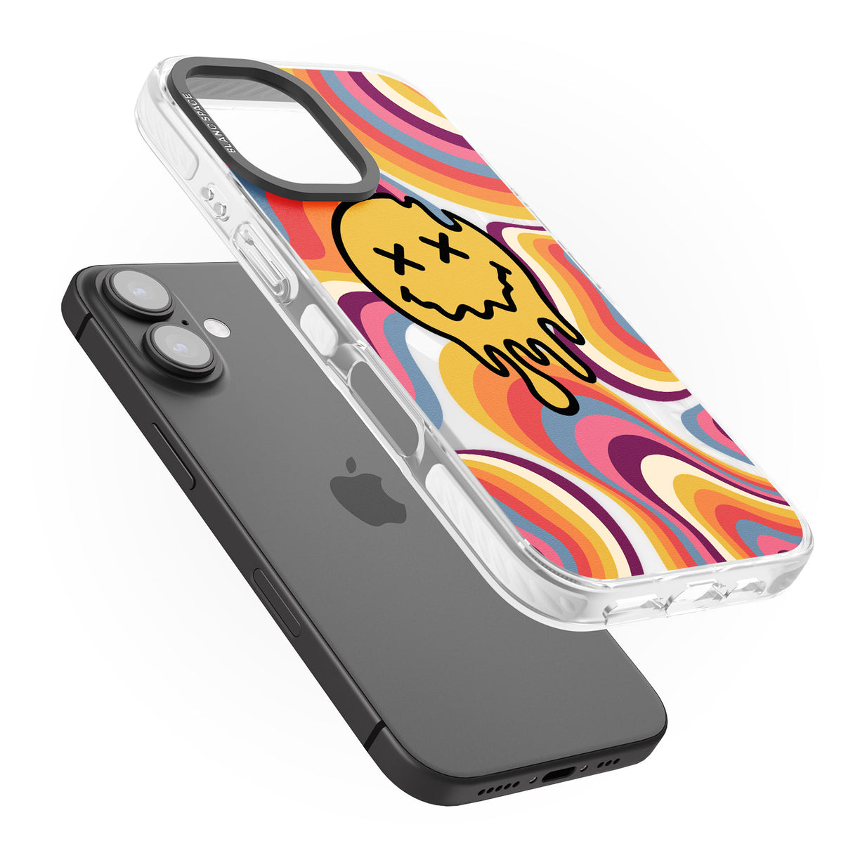 iPhone 16 Pro Max Trippy Face Melt Black Impact Phone Case