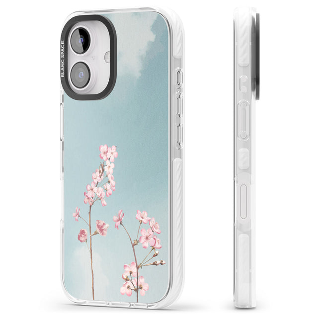 iPhone 16 Pro Max Blossom Flower Sky Black Impact Phone Case