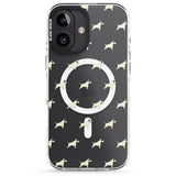 iPhone 16 Pro Max Bull Terrier Dog Pattern Clear Black Impact Phone Case