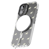 iPhone 16 Pro Max Bull Terrier Dog Pattern Clear Black Impact Phone Case