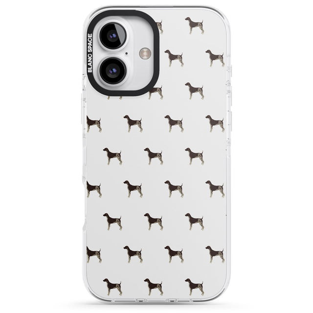 iPhone 16 Pro Max German Shorthaired Pointer Dog Pattern Black Impact Phone Case