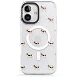 iPhone 16 Pro Max Beagle Dog Pattern Clear Black Impact Phone Case