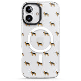 iPhone 16 Pro Max German Sherpard Dog Pattern Clear Black Impact Phone Case