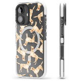 iPhone 16 Pro Max Yellow Labrador Watercolour Dog Pattern Black Impact Phone Case