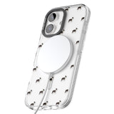 iPhone 16 Pro Max Boston Terrier Dog Pattern Clear Black Impact Phone Case