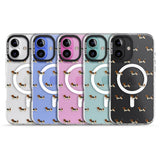 iPhone 16 Pro Max Basset Hound Dog Pattern Clear Black Impact Phone Case