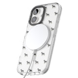 iPhone 16 Pro Max Schnauzer Dog Pattern Clear Black Impact Phone Case