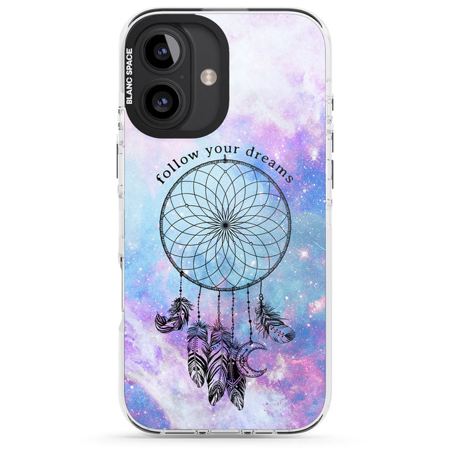 iPhone 16 Pro Max Simple Galaxy Pattern Dreamcatcher Black Impact Phone Case