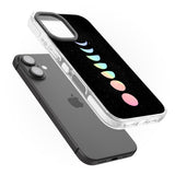 iPhone 16 Pro Max Pastel Moon Phases Black Impact Phone Case