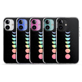 iPhone 16 Pro Max Pastel Moon Phases Black Impact Phone Case