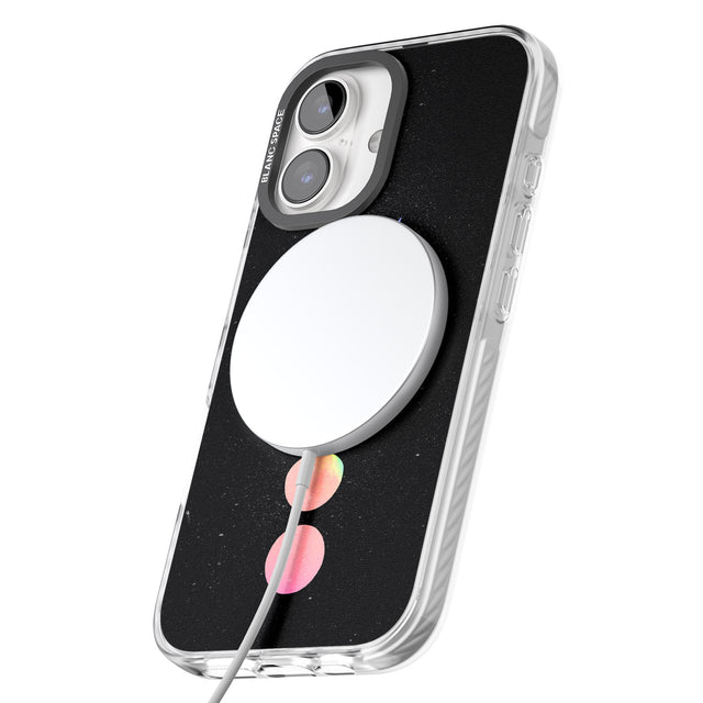 iPhone 16 Pro Max Pastel Moon Phases Black Impact Phone Case