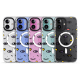 iPhone 16 Pro Max Eyes & Lips Icons Black Impact Phone Case