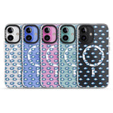 iPhone 16 Pro Max Crazy Eyes (Clear) Psychedelic Eyes Pattern Black Impact Phone Case