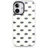 iPhone 16 Pro Max Gold Eyes Psychedelic Eyes Pattern Black Impact Phone Case