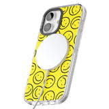 iPhone 16 Pro Max Happy Face Pattern Black Impact Phone Case