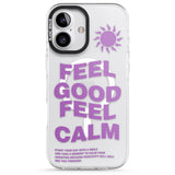 iPhone 16 Pro Max Feel Good Feel Calm (Purple) Black Impact Phone Case