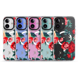 iPhone 16 Pro Max Rose Pattern Black Impact Phone Case