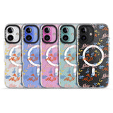 iPhone 16 Pro Max Small Flower Mix: Transparent Black Impact Phone Case