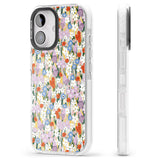 iPhone 16 Pro Max Energetic Floral Mix: Transparent Black Impact Phone Case