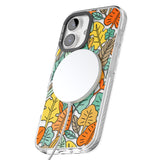 iPhone 16 Pro Max Pastel Toned Autumn Leaves Black Impact Phone Case