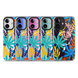 iPhone 16 Pro Max Tropical Palm Leaves Black Impact Phone Case