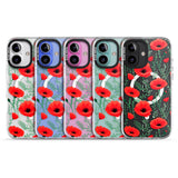 iPhone 16 Pro Max Poppy Garden Black Impact Phone Case