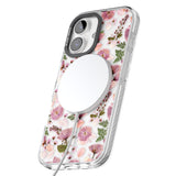 iPhone 16 Pro Max Floral Menagerie Transparent Design Black Impact Phone Case