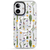 iPhone 16 Pro Max Wildflower Chain Black Impact Phone Case