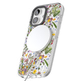 iPhone 16 Pro Max Wildflower & Leaves Black Impact Phone Case