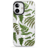 iPhone 16 Pro Max Leafy Ferns Black Impact Phone Case