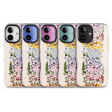 iPhone 16 Pro Max Wildflower Stripe Design - Cream Black Impact Phone Case