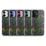 iPhone 16 Pro Max Busy Floral and Fern Design - Navy Black Impact Phone Case