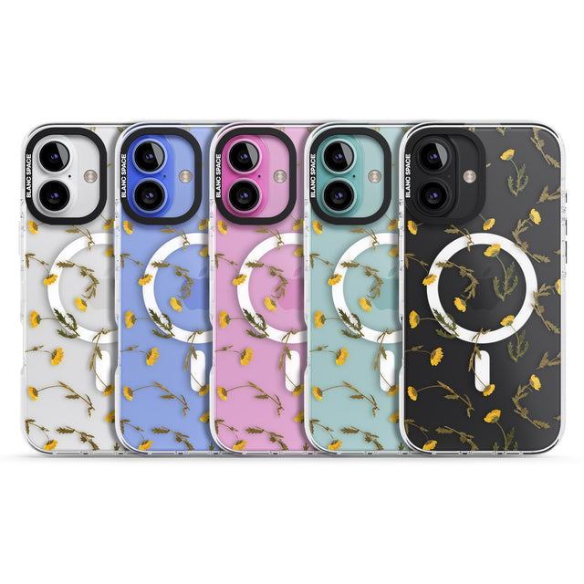 iPhone 16 Pro Max Long Stemmed Wildflowers - Dried Flower-Inspired Black Impact Phone Case