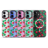 iPhone 16 Pro Max Strawberry Pattern Black Impact Phone Case