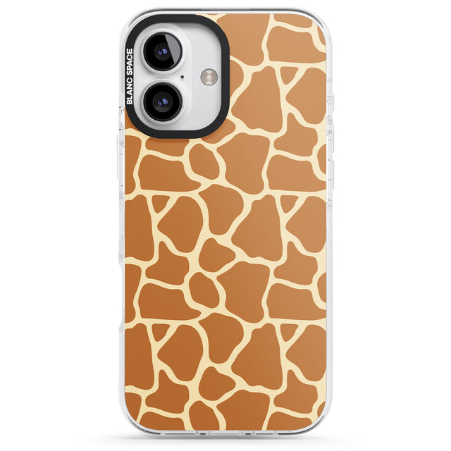 iPhone 16 Pro Max Giraffe Pattern Black Impact Phone Case