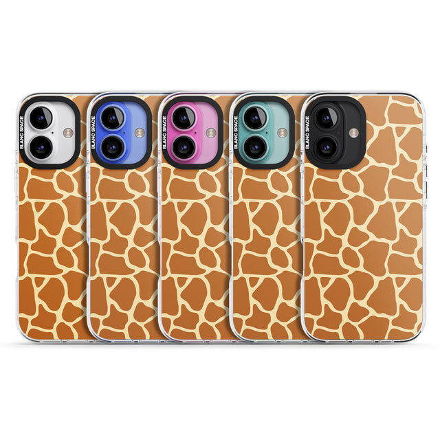 iPhone 16 Pro Max Giraffe Pattern Black Impact Phone Case