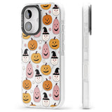 Witches and Pumpkins Pattern Impact Magsafe Phone Case for iPhone 16, iPhone 16 Plus