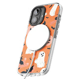 Orange Halloween Pattern Impact Magsafe Phone Case for iPhone 16, iPhone 16 Plus