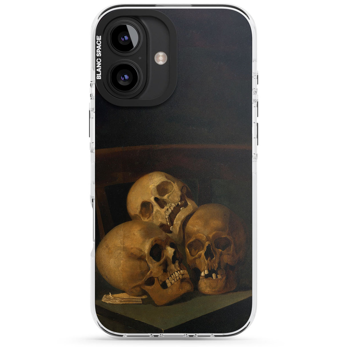 Still Life of Three Skulls Impact Magsafe Phone Case for iPhone 16, iPhone 16 Plus