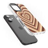 iPhone 16 Pro Max Latte Heart Illusion Black Impact Phone Case