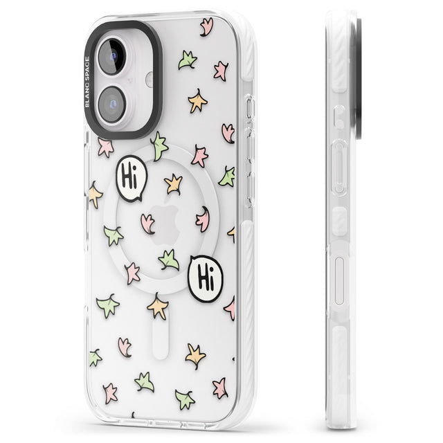 iPhone 16 Pro Max Heartstopper Leaves Pattern Black Impact Phone Case