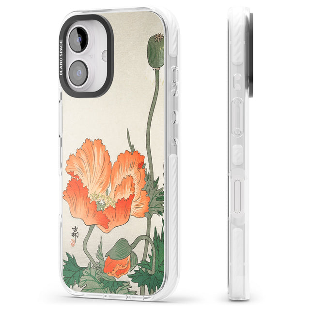 iPhone 16 Pro Max Birds and Plants by Ohara Koson Black Impact Phone Case + Magsafe