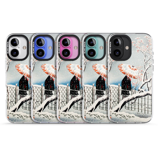 iPhone 16 Pro Max Plum Tree in Snow by Hiroaki Takahashi Black Impact Phone Case + Magsafe